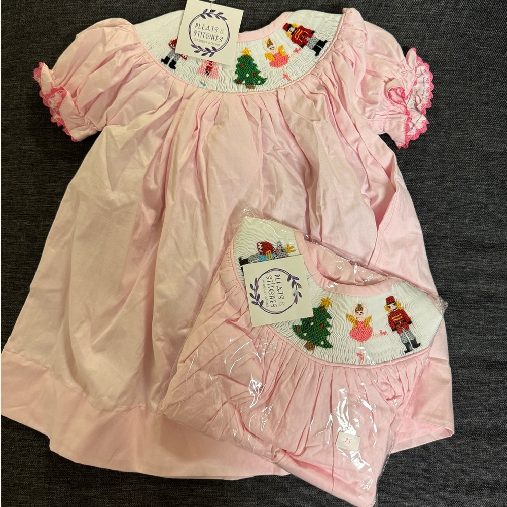 Pleats and Stitches Matching Dresses